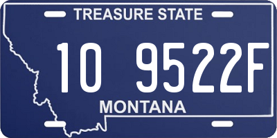 MT license plate 109522F