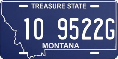 MT license plate 109522G