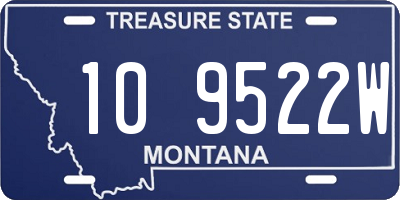 MT license plate 109522W