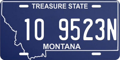 MT license plate 109523N