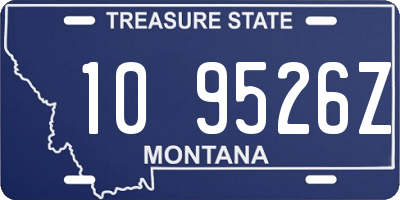 MT license plate 109526Z