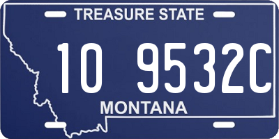 MT license plate 109532C