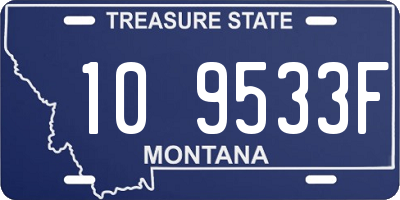 MT license plate 109533F