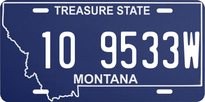 MT license plate 109533W