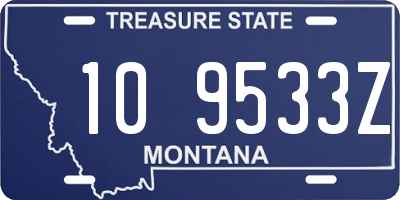 MT license plate 109533Z