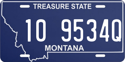 MT license plate 109534Q