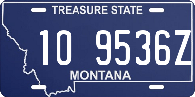 MT license plate 109536Z