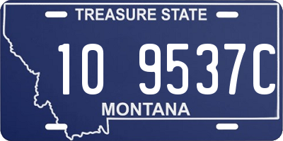 MT license plate 109537C