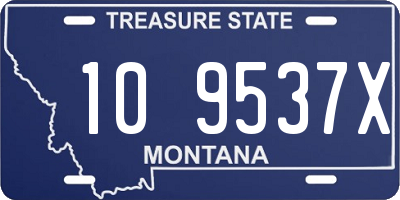 MT license plate 109537X