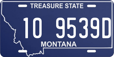 MT license plate 109539D