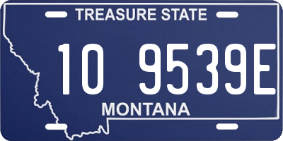 MT license plate 109539E