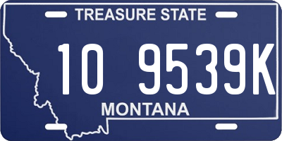 MT license plate 109539K