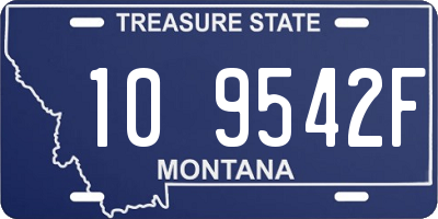 MT license plate 109542F