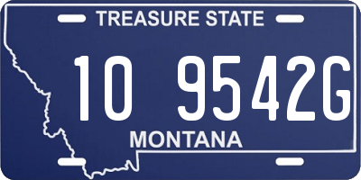 MT license plate 109542G