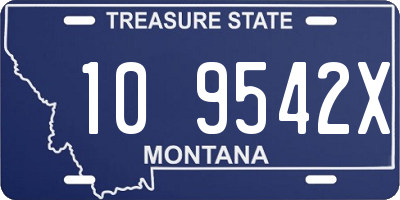 MT license plate 109542X