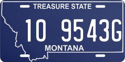 MT license plate 109543G