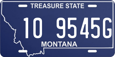 MT license plate 109545G