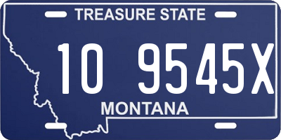 MT license plate 109545X