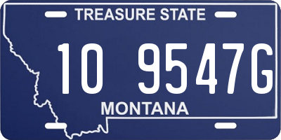 MT license plate 109547G