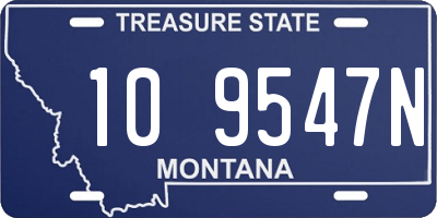 MT license plate 109547N