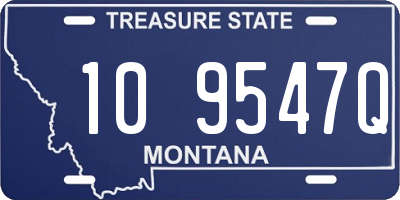 MT license plate 109547Q