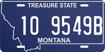 MT license plate 109549B