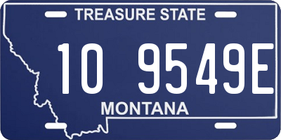 MT license plate 109549E