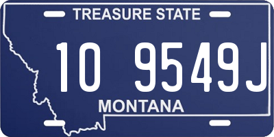 MT license plate 109549J