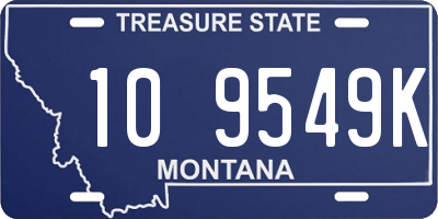 MT license plate 109549K