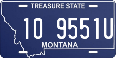 MT license plate 109551U