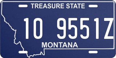 MT license plate 109551Z