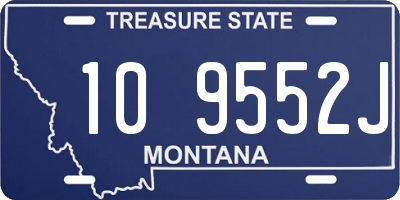 MT license plate 109552J