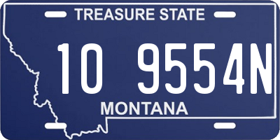 MT license plate 109554N