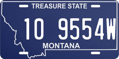 MT license plate 109554W