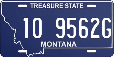 MT license plate 109562G