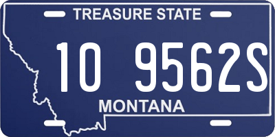 MT license plate 109562S