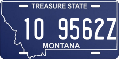 MT license plate 109562Z