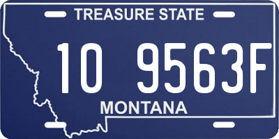 MT license plate 109563F