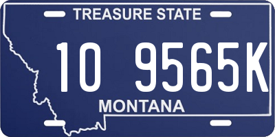 MT license plate 109565K