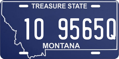 MT license plate 109565Q