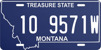 MT license plate 109571W