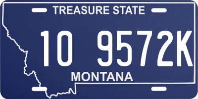 MT license plate 109572K