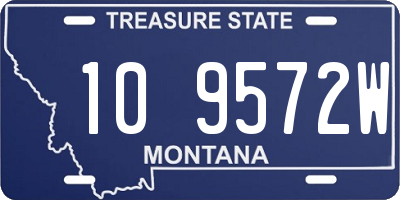 MT license plate 109572W