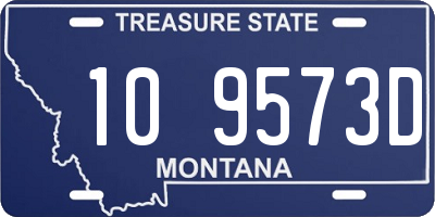 MT license plate 109573D