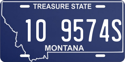 MT license plate 109574S