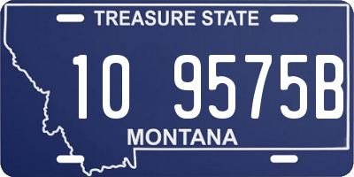 MT license plate 109575B