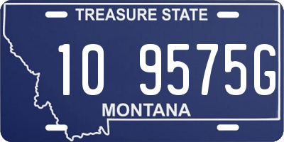 MT license plate 109575G