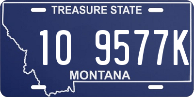 MT license plate 109577K