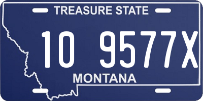 MT license plate 109577X