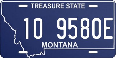 MT license plate 109580E